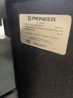 Lot 8 - PIONEER HIFI STACK & SPEAKERS.