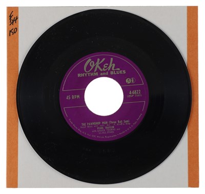 Lot 234 - PEARL TRAYLOR WITH CHUCK THOMAS AND HIS ALL STARS – THE PAWNSHOP MAN (THREE BALL SAM) US OKEH RHYTHM AND BLUES 7” (4-6822)