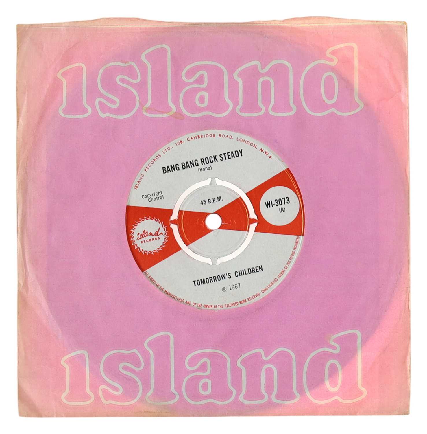 Lot 38 - TOMORROW'S CHILDREN – BANG BANG ROCK STEADY UK ISLAND RECORDS 7" (WI-3073)