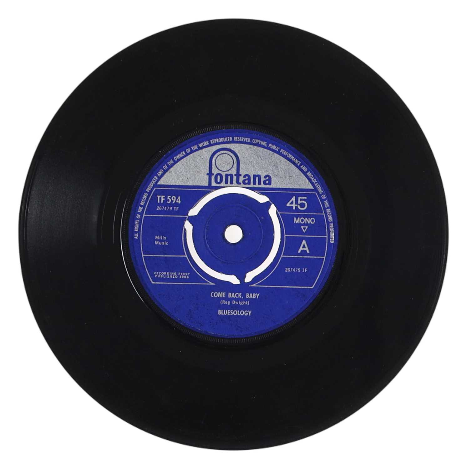 Lot 41 - BLUESOLOGY – COME BACK, BABY UK FONTANA 7" (TF 594)