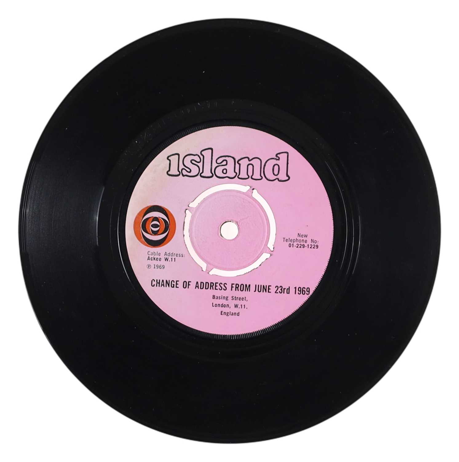 Lot 43 - BLIND FAITH – CHANGE OF ADDRESS FROM JUNE 23RD 1969 UK ISLAND 7" PROMO