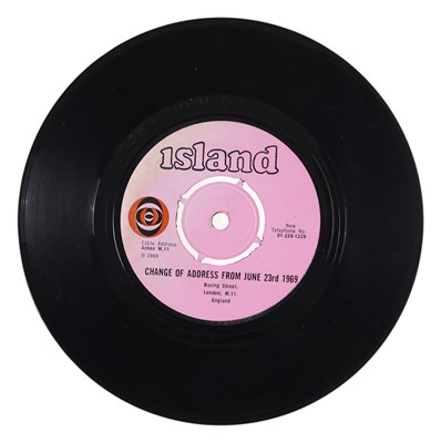 Lot 43 - BLIND FAITH – CHANGE OF ADDRESS FROM JUNE 23RD 1969 UK ISLAND 7" PROMO