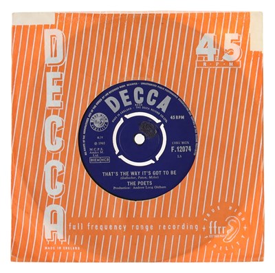 Lot 583 - THE POETS – THAT'S THE WAY IT'S GOT TO BE UK DECCA 7” (F.12074)