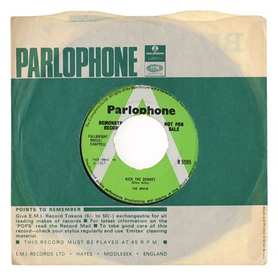 Lot 588 - THE BRAIN – KICK THE DONKEY UK PARLOPHONE 7” DEMO (R 5595)