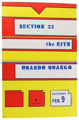 Lot 137B - FACTORY RECORDS - ORIGINAL SECTION 25 NYC CONCERT POSTER.