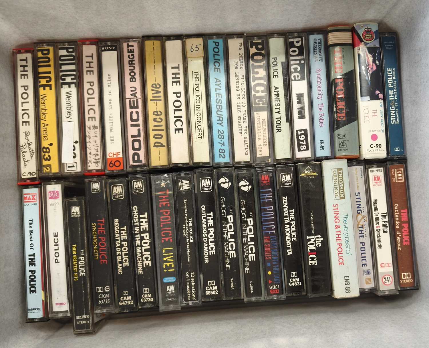 Lot 37 - THE POLICE AND STING CASSETTE COLLECTION (INCLUDING PRIVATE PRESSINGS)
