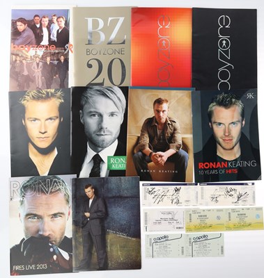 Lot 80 - BOYZONE - MEMORABILIA INC SIGNED TICKETS.