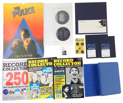 Lot 75 - THE POLICE - MEMORABILIA INC ORIGINAL PROOF ARTWORK.