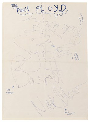 Lot 289 - PINK FLOYD - FULLY SIGNED 1967 CONCERT HANDBILL.