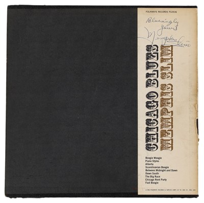 Lot 245 - BLUES - MEMPHIS SLIM SIGNED LP.