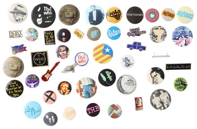 Lot 111 - VINTAGE BADGE COLLECTION INC PUNK / GLAM.