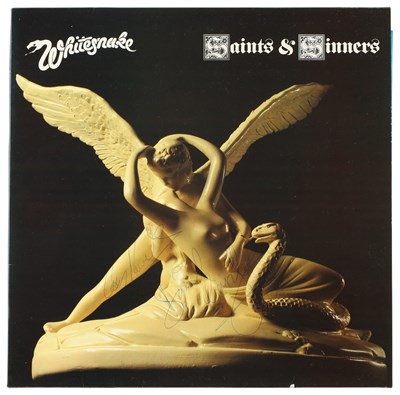 Lot 185 - WHITESNAKE - COVERDALE / POWELL SIGNED LP.