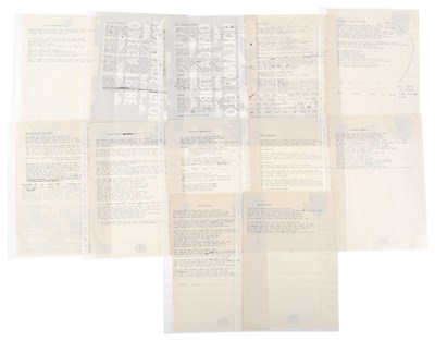 Lot 420 - PUNK - CONFLICT - COLLECTION OF TYPED LYRIC SHEETS AND NOTES FOR DEBUT LP.