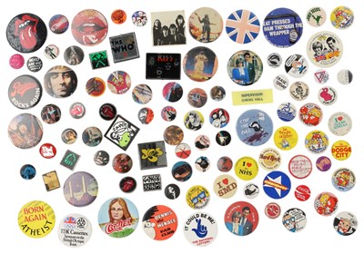 Lot 114 - 1970S POP / ROCK / POP CULTURE BADGE COLLECTION.