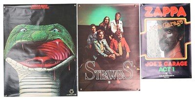 Lot 158 - URIAH HEEP / ZAPPA / STRAWBS - ORIGINAL VINTAGE PROMO POSTERS.