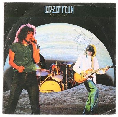 Lot 286 - LED ZEPPELIN - ROBERT PLANT SIGNED 'COLOGNE 1980' LP.