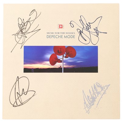 Lot 190 - DEPECHE MODE - SIGNED COPY OF 'MUSIC FOR THE MASSES'.