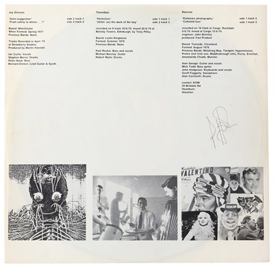 Lot 384 - PETER HOOK SIGNED COPY OF 'EARCOM 2' COMPILATION - JOY DIVISION.