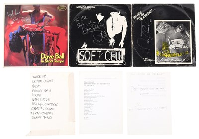 Lot 195 - SOFT CELL - MARC ALMOND - SIGNED RECORDS INC SLEAZE.