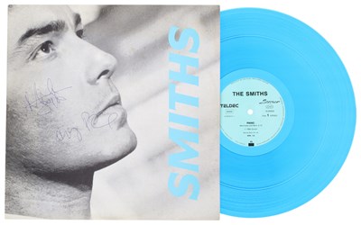 Lot 399 - THE SMITHS - GERMAN BLUE COPY OF 'PANIC' SIGNED BY JOYCE/ROURKE.
