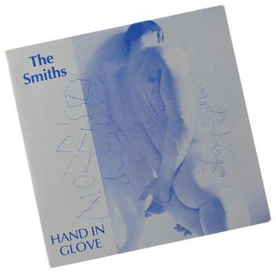 Lot 401 - THE SMITHS - FULLY SIGNED COPY OF 'HAND IN GLOVE'.