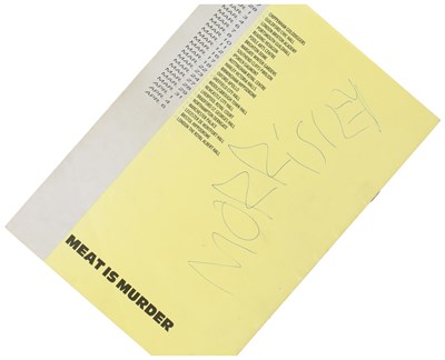 Lot 404 - THE SMITHS - FULLY SIGNED 1985 MEAT IS MURDER TOUR PROGRAMME.