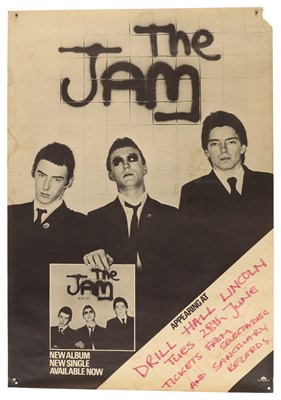 Lot 360 - THE JAM - RARE ORIGINAL 1977 IN THE CITY PROMO / POSTER FOR CANCELLED CONCERT.