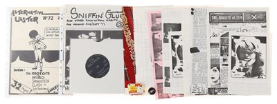Lot 418 - PUNK - FANZINES INC SNIFFIN' GLUE / ALTERNATIVE ULSTER.