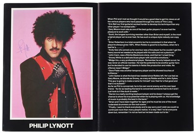 Lot 206 - THIN LIZZY - FULLY SIGNED CONCERT PROGRAMME.