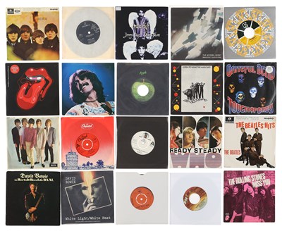 Lot 807 - LEGENDS OF ROCK 7" COLLECTION INCLUDING THE BEATLES, PINK FLOYD