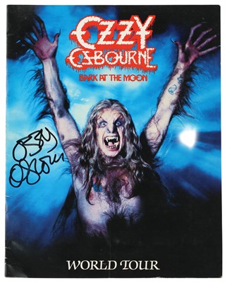 Lot 207 - OZZY OSBOURNE - SIGNED BARK AT THE MOON PROGRAMME.