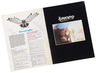 Lot 210 - HAWKWIND - FULLY SIGNED CONCERT PROGRAMME.