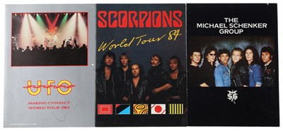Lot 211 - MICHAEL SCHENKER GROUP / SCORPIONS / UFO SIGNED PROGRAMMES.