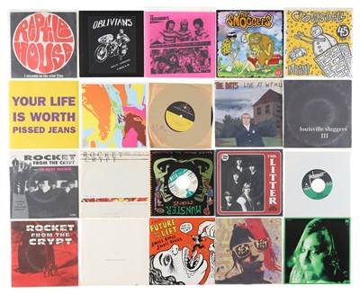 Lot 818 - PUNK, GARAGE, ROCKABILLY 7" PACK INCLUDING REPRESSES REPTILE HOUSE, OBLIVIANS