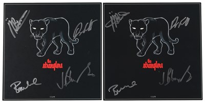 Lot 419 - PUNK - STRANGLERS - TWO FULLY SIGNED CARDS.