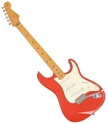 Lot 51 - MEXICAN FENDER '50S STRATOCASTER - FIESTA RED (2012).
