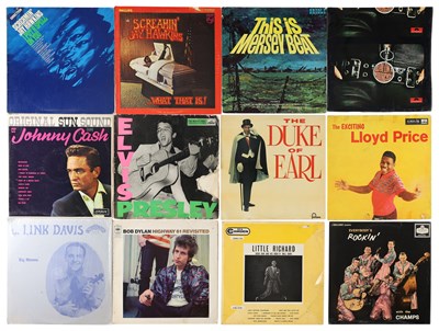 Lot 856 - ROCK & ROLL, BLUES, ROCK, POP LPS - ELVIS, SCREAMIN JAY, BOB DYLAN, THE CHAMPS
