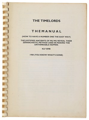 Lot 86 - THE KLF - THE TIMELORDS - KLF009B - ORIGINAL 1988 COPY.