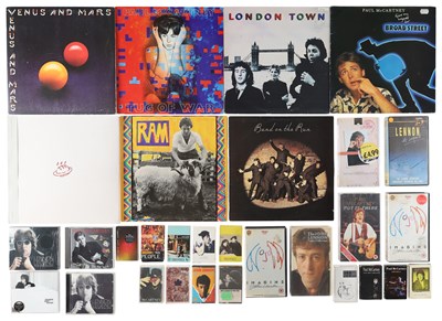 Lot 862 - PAUL MCCARTNEY & JOHN LENNON CDS, TAPES, VHS, LP, 7" COLLECTION