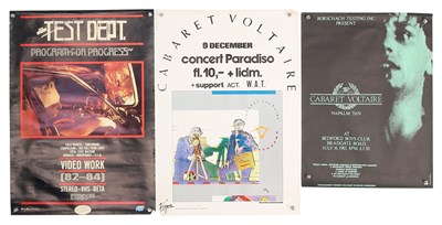 Lot 424 - CABARET VOLTAIRE / TEST DEPT - POSTER COLLECTION.