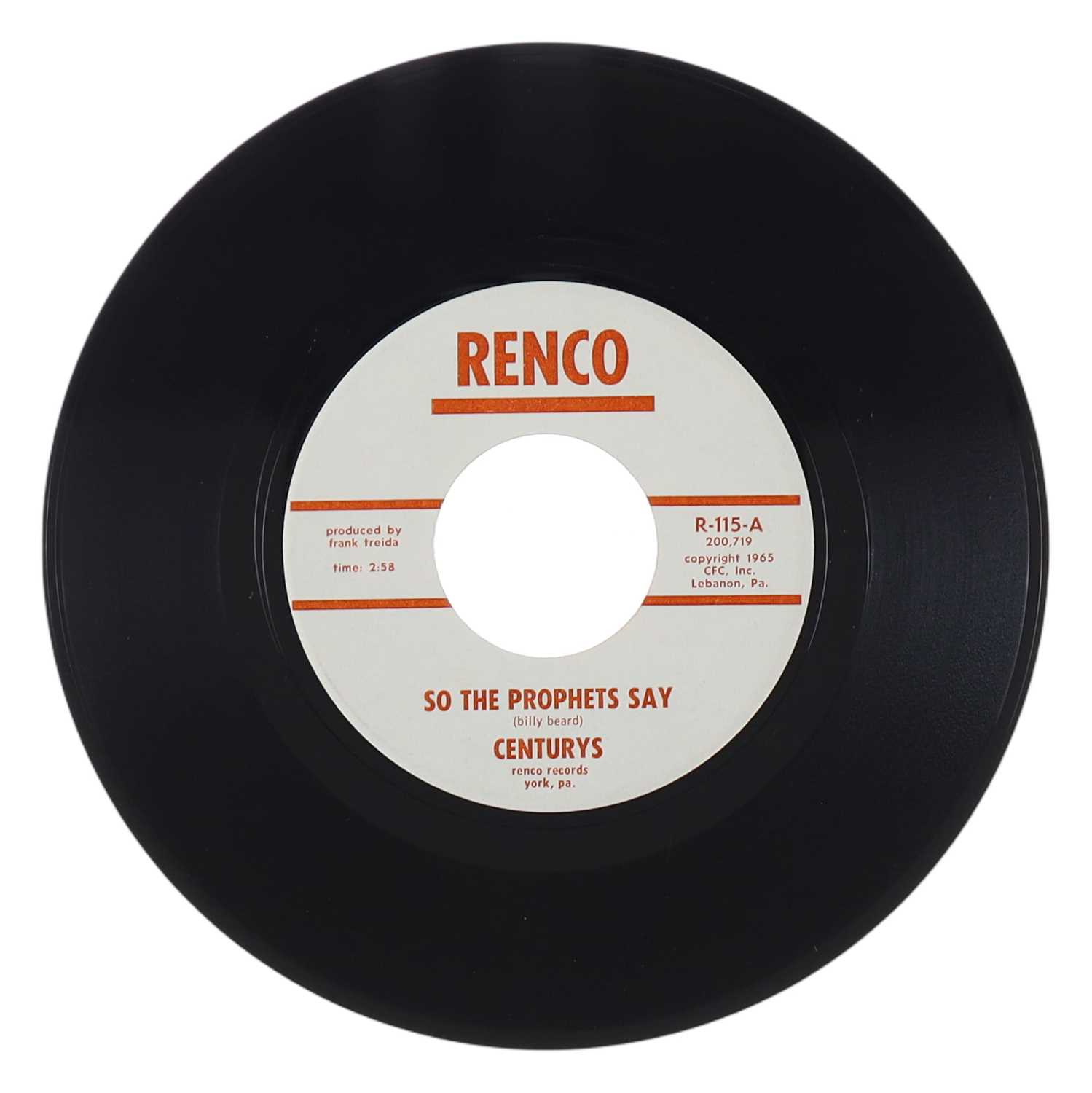 Lot 4 - CENTURYS – SO THE PROPHETS SAY US RENCO 7” (R-115)