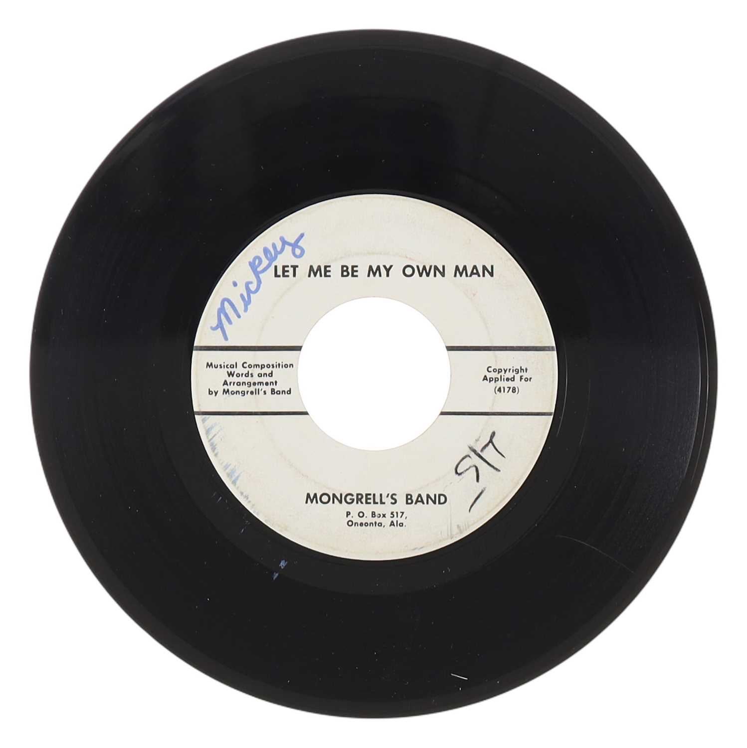Lot 10 - MONGRELL'S BAND – LET ME BE MY OWN MAN US MONGRELL'S BAND 7”