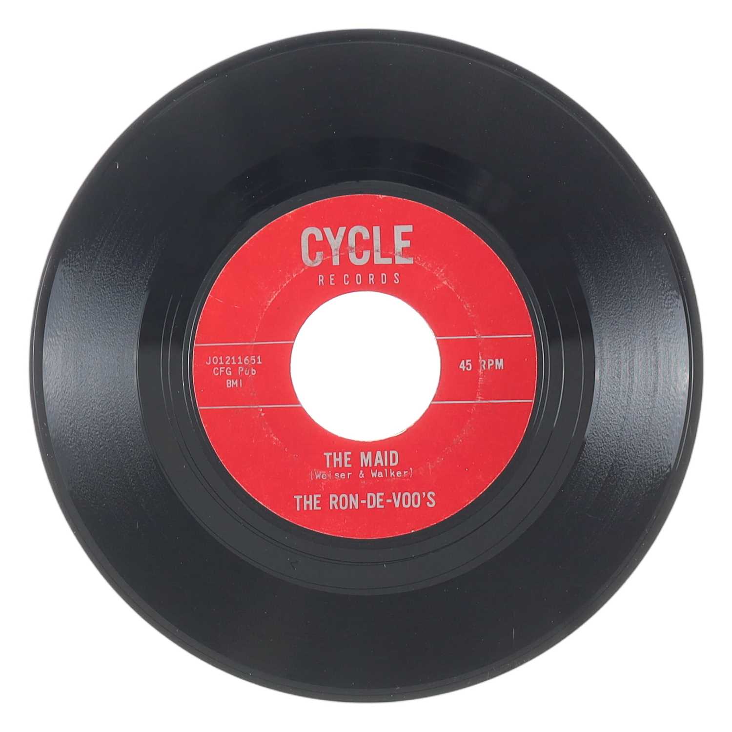 Lot 25 - THE RON-DE-VOO'S – THE MAID US CYCLE RECORDS 7” (J01211651 / J01211652)