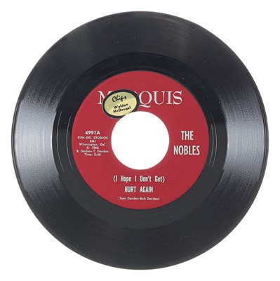 Lot 31 - THE NOBLES – (I HOPE I DON'T GET) HURT AGAIN US MARQUIS 7” (4991)