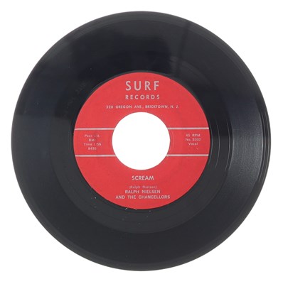 Lot 32 - RALPH NIELSEN AND THE CHANCELLORS – LITTLE DEMON US SURF RECORDS 7” (S301 / S302)