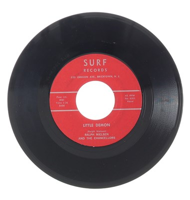 Lot 32 - RALPH NIELSEN AND THE CHANCELLORS – LITTLE DEMON US SURF RECORDS 7” (S301 / S302)