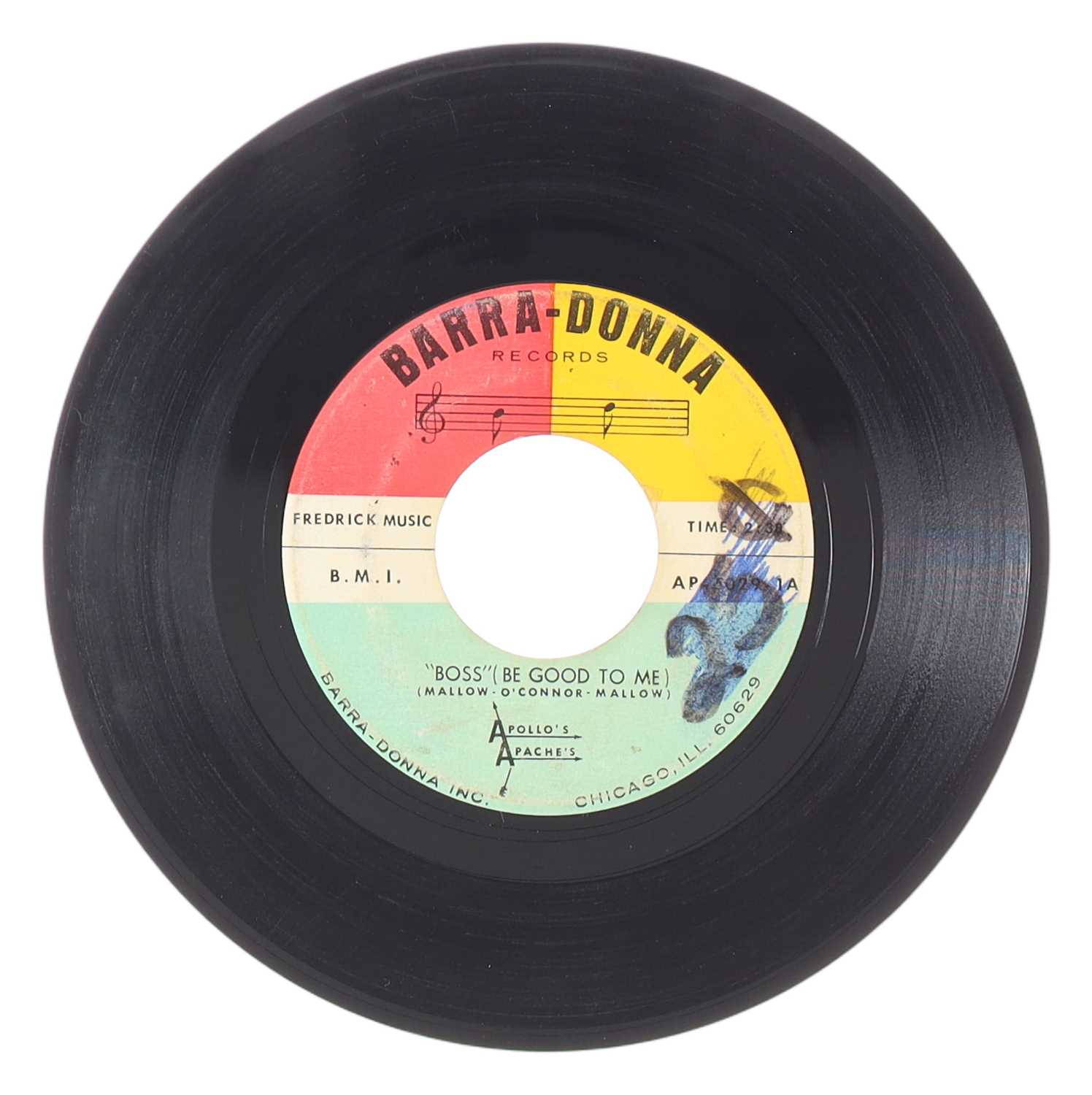 Lot 36 - APOLLO'S APACHES – "BOSS" (BE GOOD TO ME) US BARRA-DONNA 7” (AP-5029)