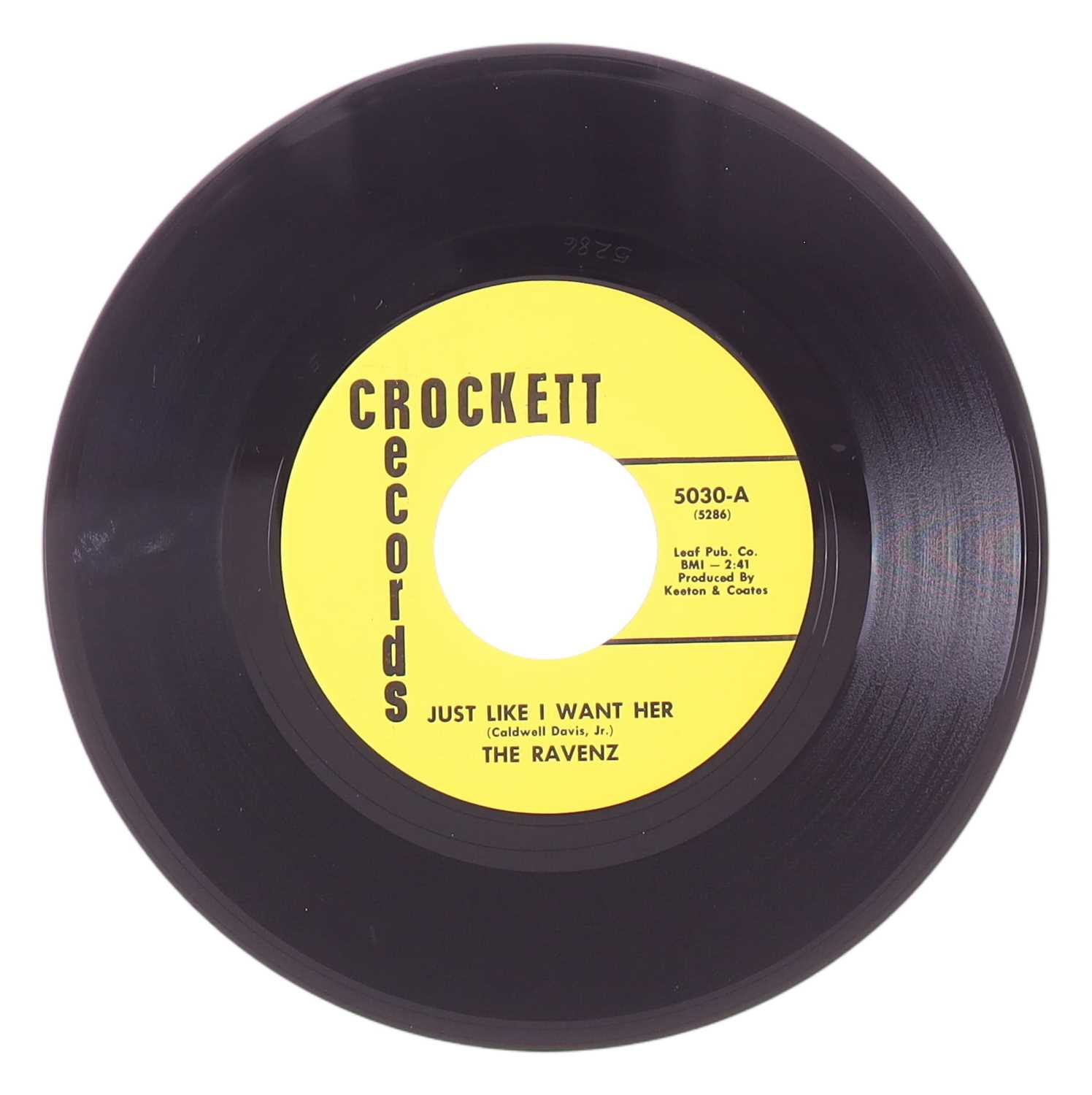 Lot 37 - THE RAVENZ – JUST LIKE I WANT HER US CROCKETT RECORDS 7” (5030)