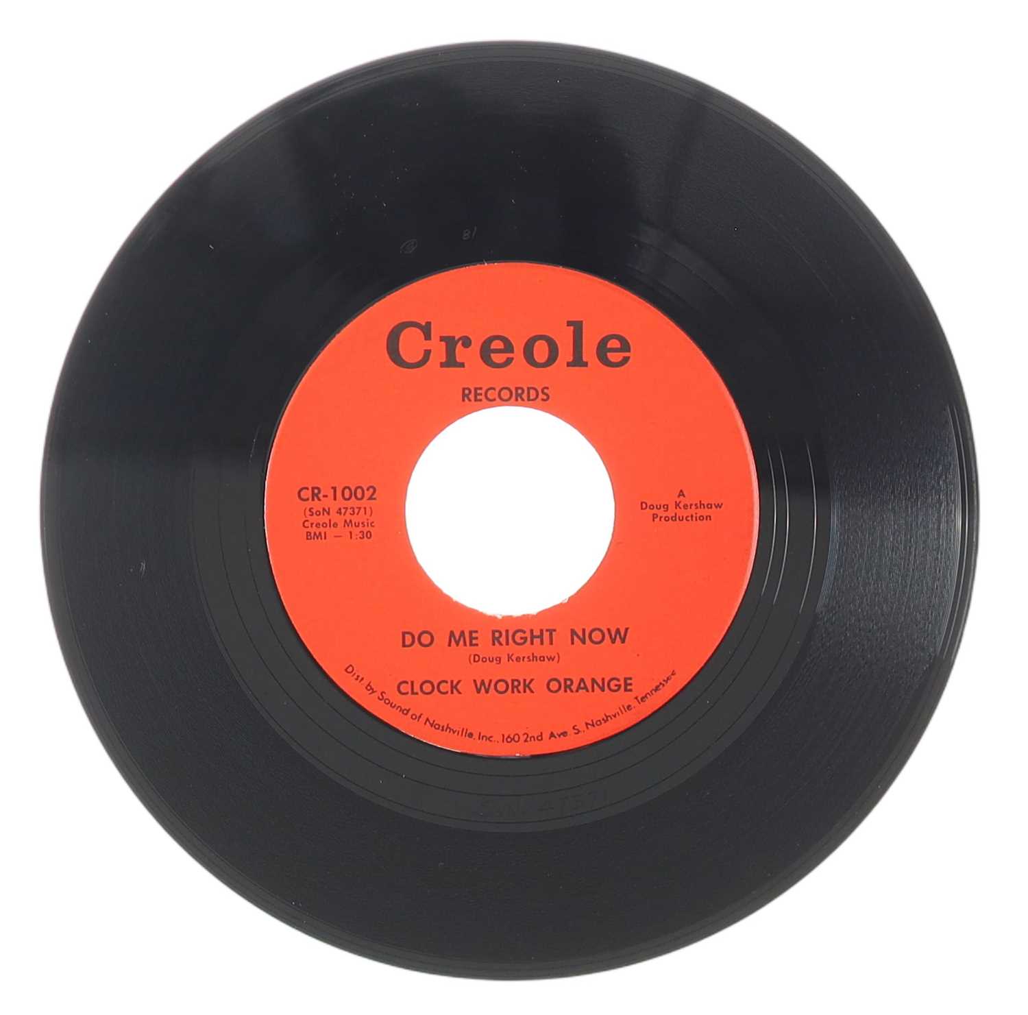 Lot 38 - CLOCK WORK ORANGE – DO ME RIGHT NOW US CREOLE 7” (CR-1002)