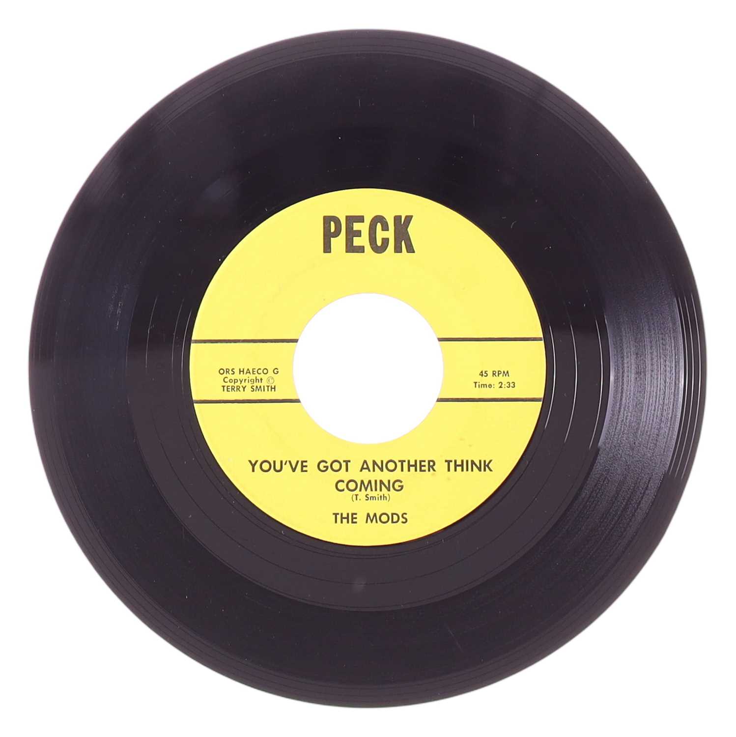 Lot 41 - THE MODS – YOU'VE GOT ANOTHER THINK COMING US PECK 7” (VERIFY)